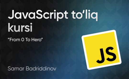 Javascript toliq kursi